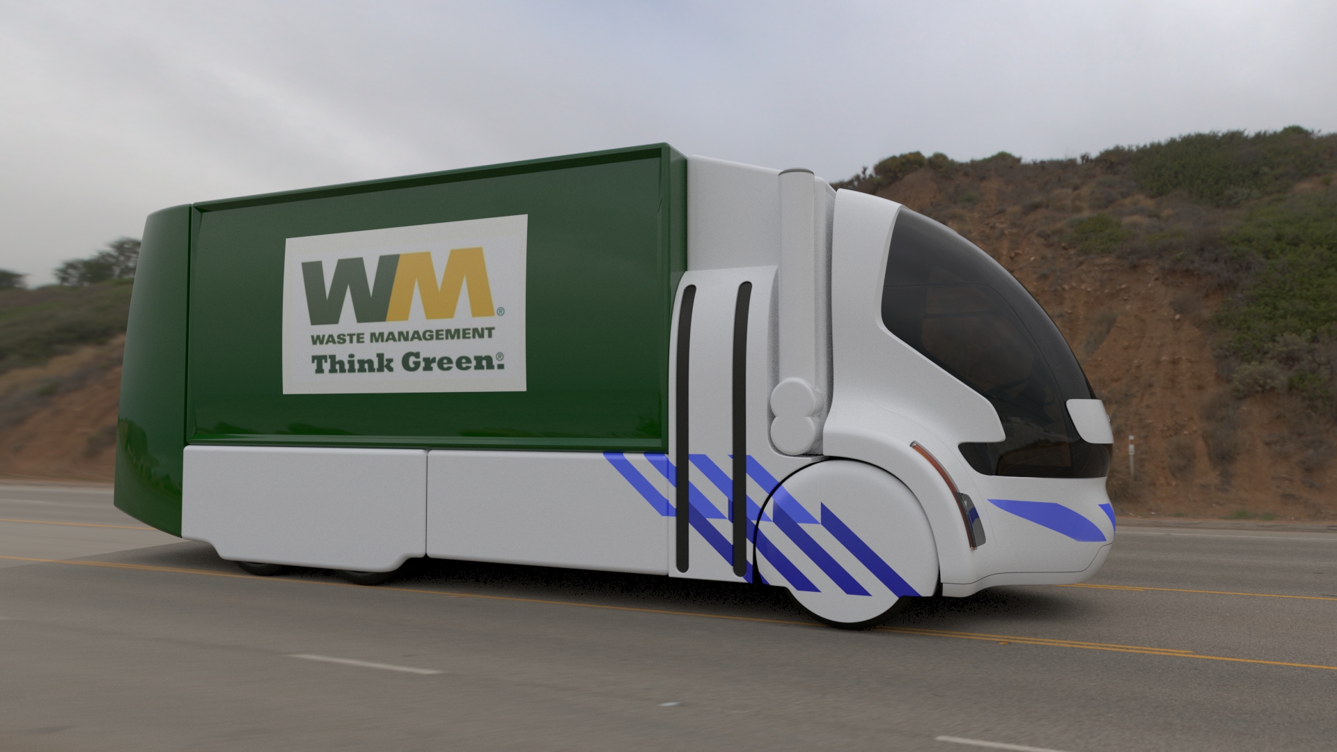 Zero Emission Garbage Disposal Truck Concept