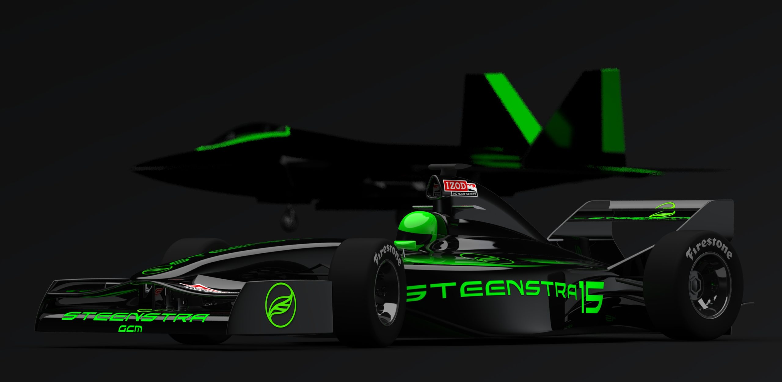 Steenstra GCM concept for Electric Indy Race Car Animation